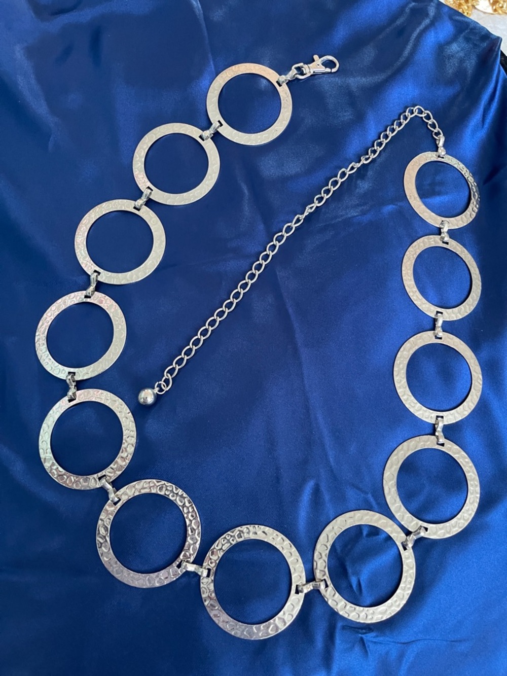Silver Circle Link Belt  - Women Jewelry